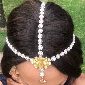 Handmade, Vintage inspired, gold, hair piece.